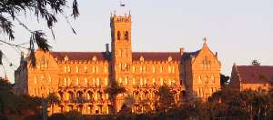 St Patrick's College building with chapel to the right.